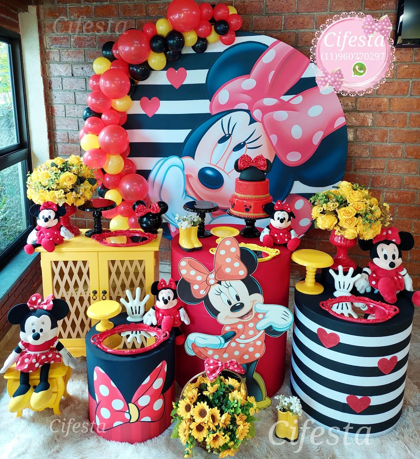 decoração minnie vermelha, festa minie vermelha, em, Osasco, Zona Oeste, São Paulo, Locação de itens para festa, Buffet infantil,