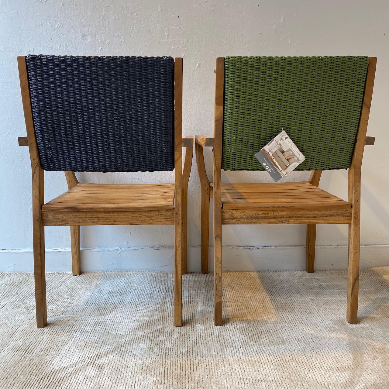 Lloyd Flanders Teak Chair Pair