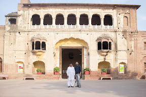 Author along with Mr. Khursheed, the caretaker of the whole building