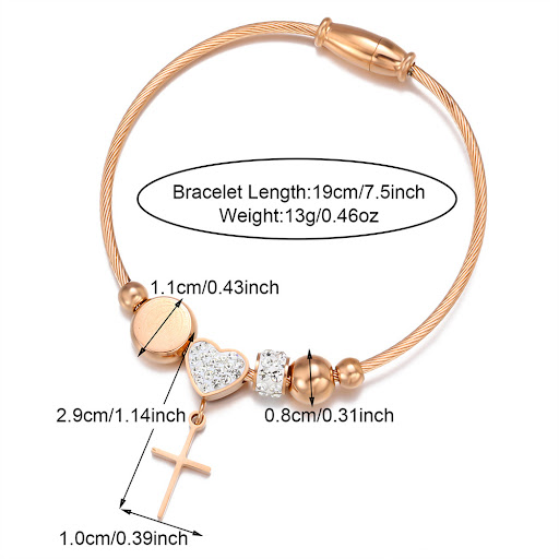 Title 5, Cross Bangle Jewelry European and American Simp...