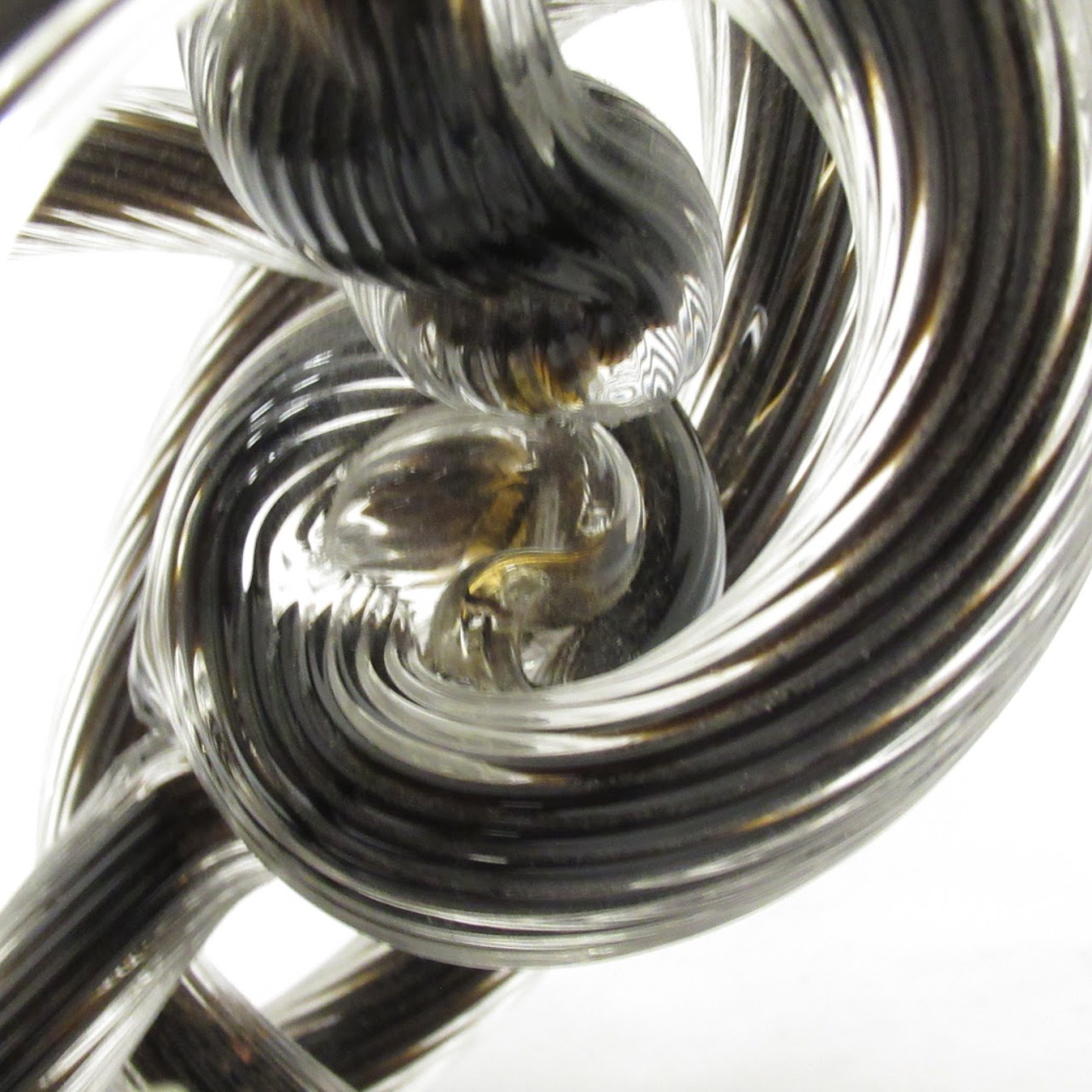 Art Glass Knot Sculpture Pair