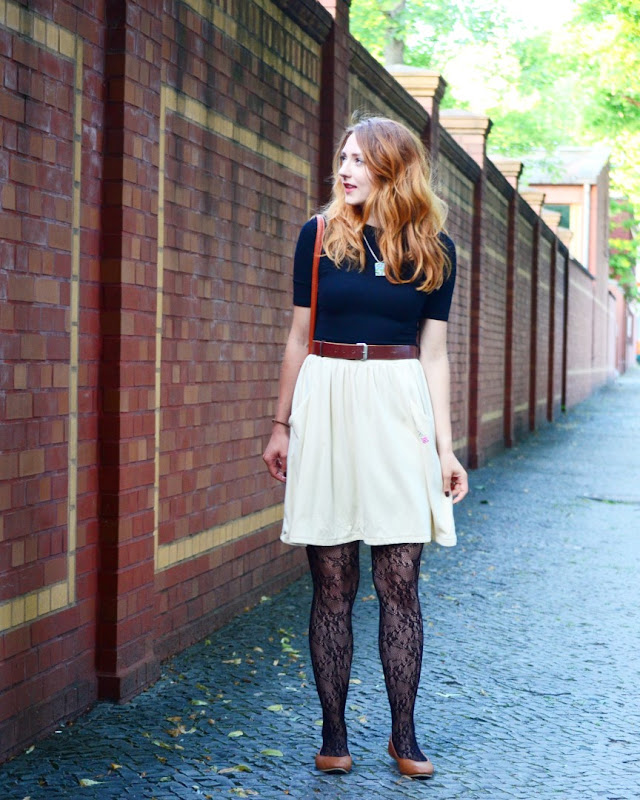 Lacey Tights and Turtleneck Shirt - Almost Stylish