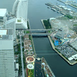 top view of cosmo world in Yokohama, Japan 