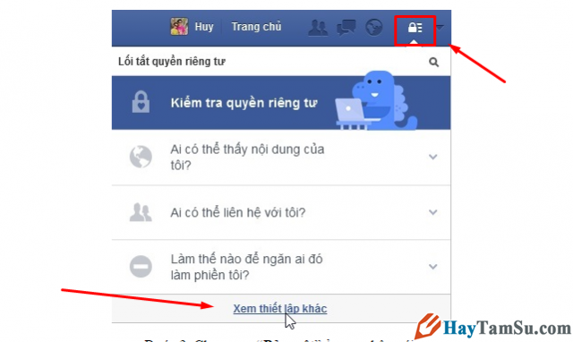 thiết lập bảo mật facebook