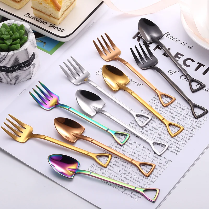 Kleurrijke roestvrijstalen koffielepel