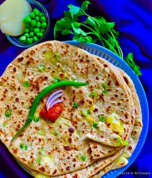 Paneer Matar Paratha