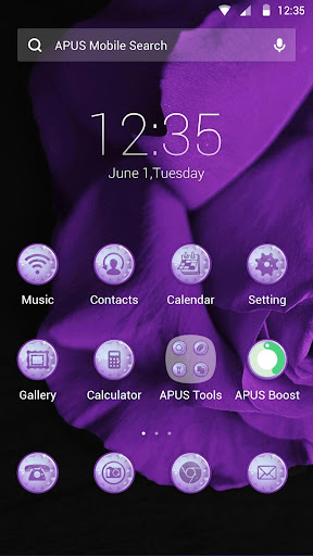 Purple Flower theme for APUS