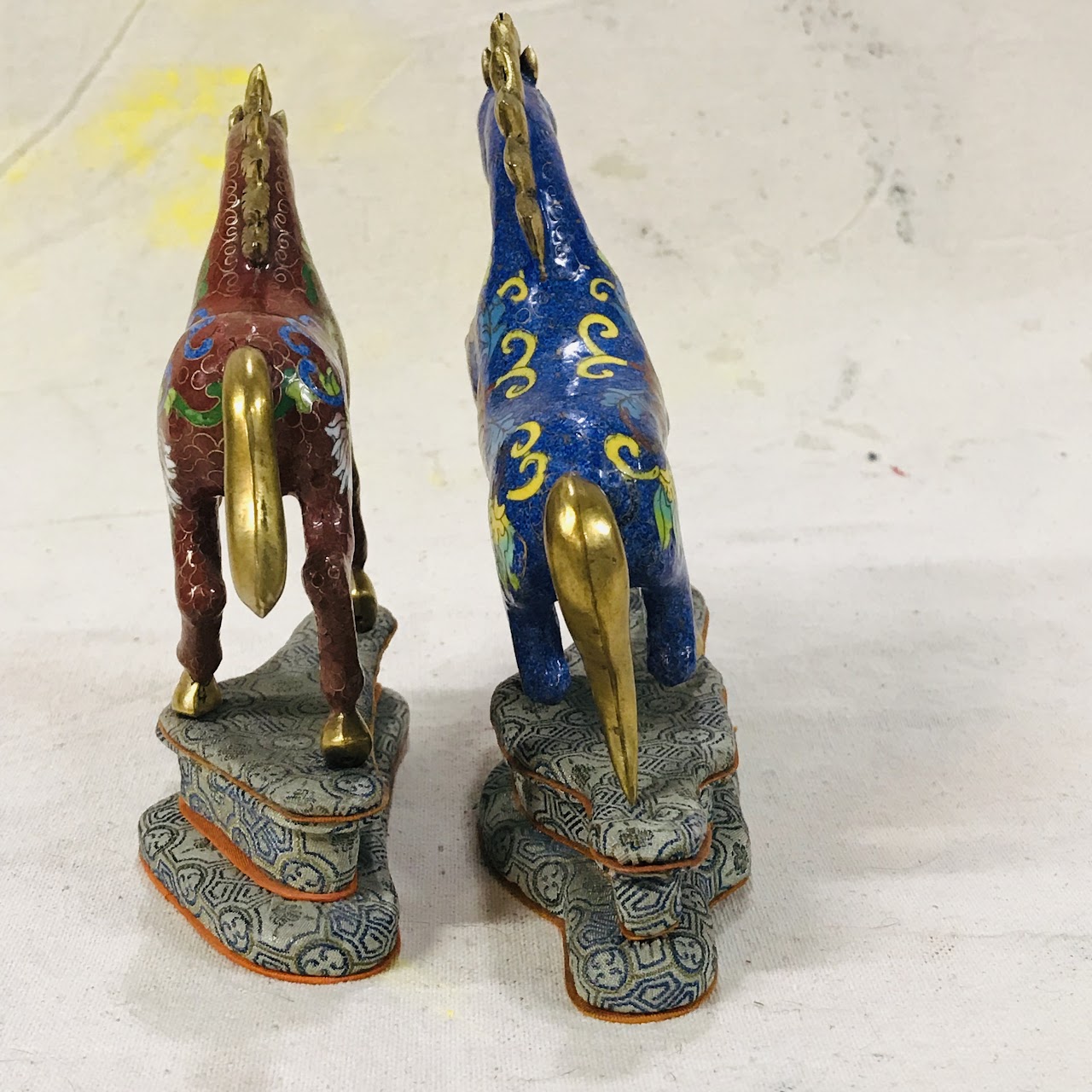 Cloisonne Small Horse Pair #4