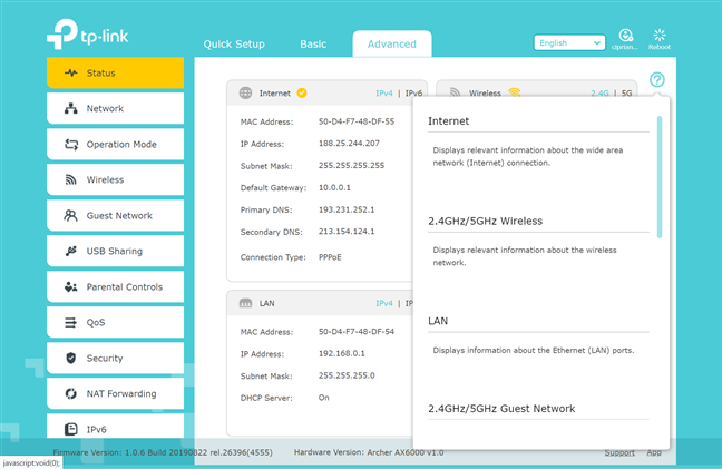 TP-Link Archer AX6000 - การเข้าถึงเอกสารช่วยเหลือ