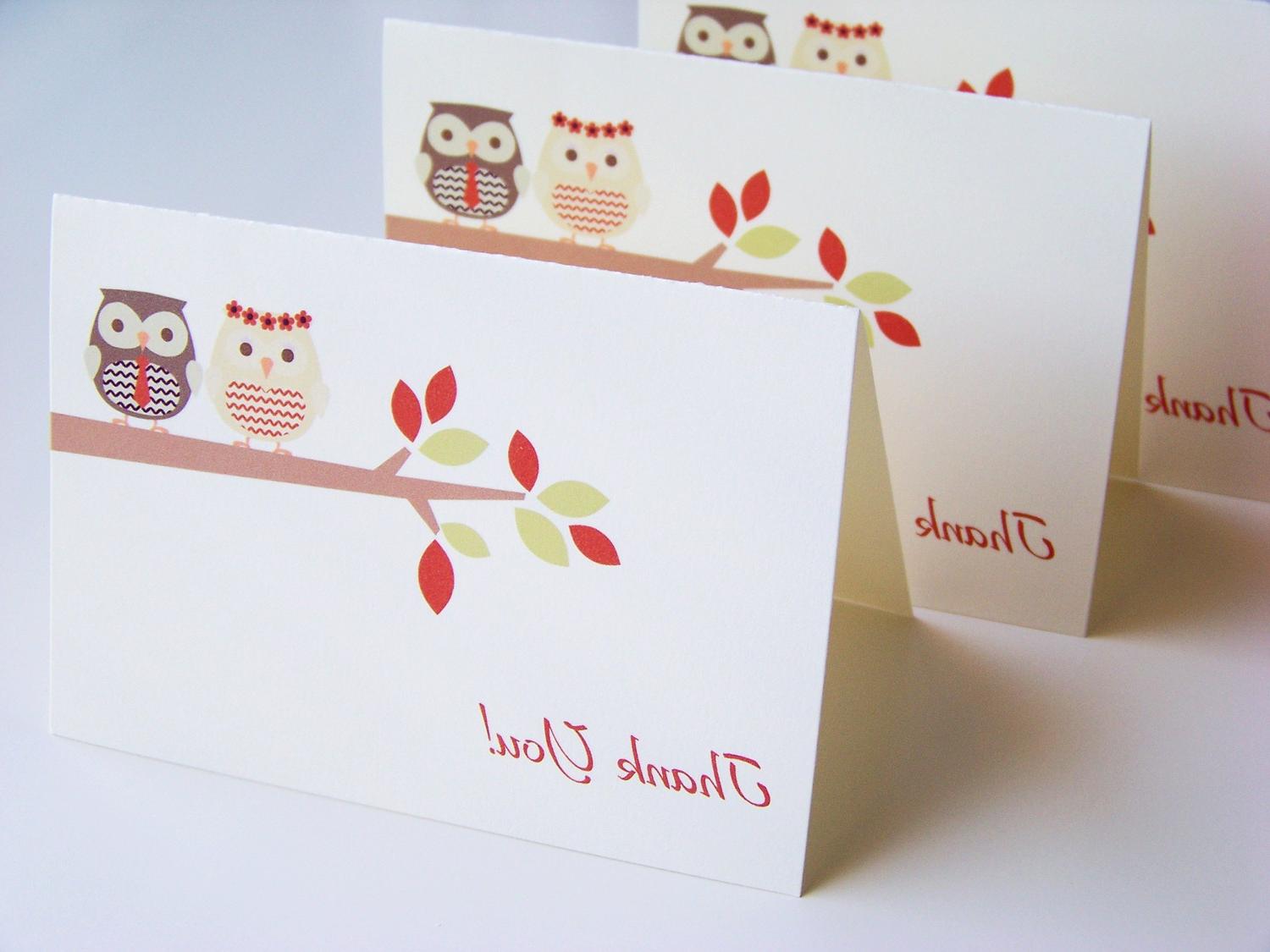 Thank You Notes - Owl Sweet Wedding or Coordinating Design