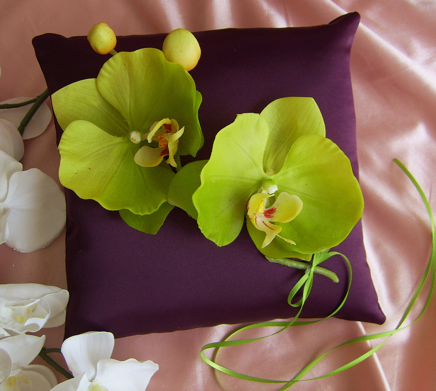 Eggplant and Green Orchid