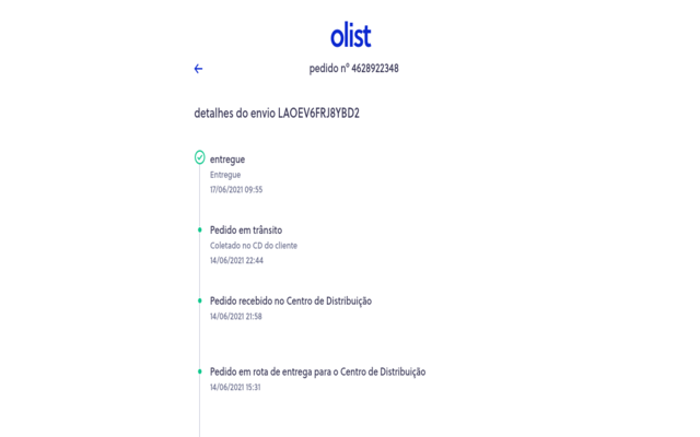 Consulta de rastreamento OLIST Preview image 1