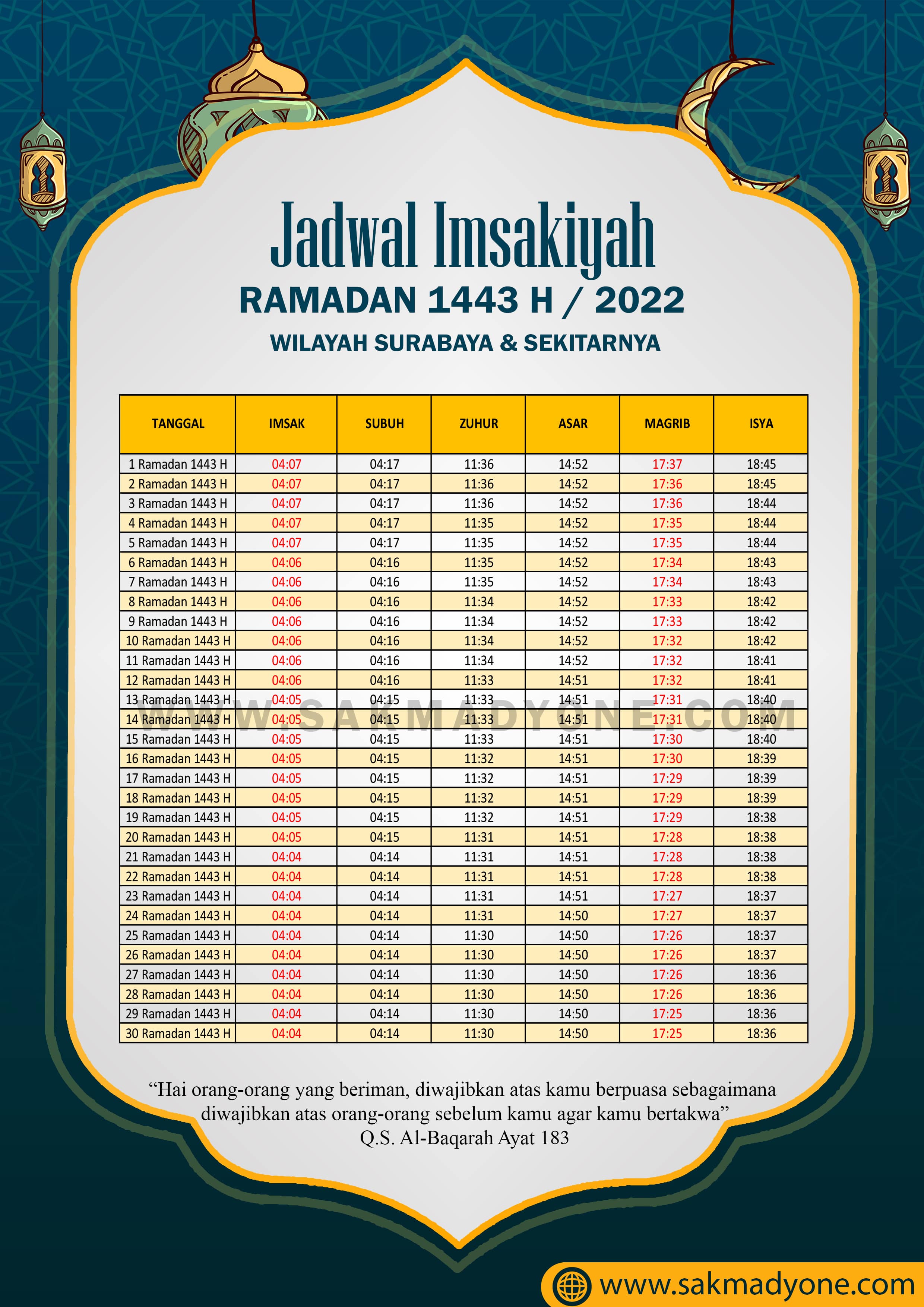 Jadwal puasa 2022 jakarta