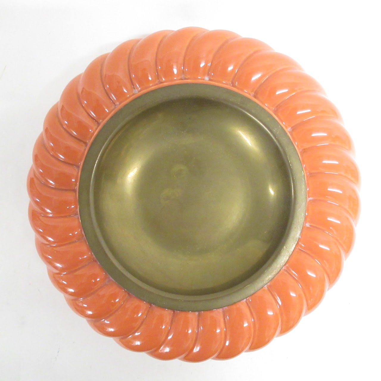 Tommaso Barbi Ceramic Pocket Emptier Orange Ashtray