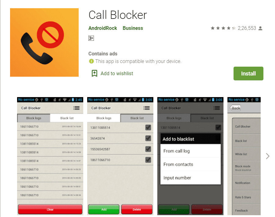 blocco chiamate |  bloccare un numero di telefono su Android