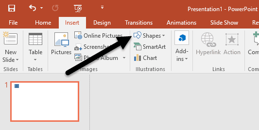 forme di inserto powerpoint