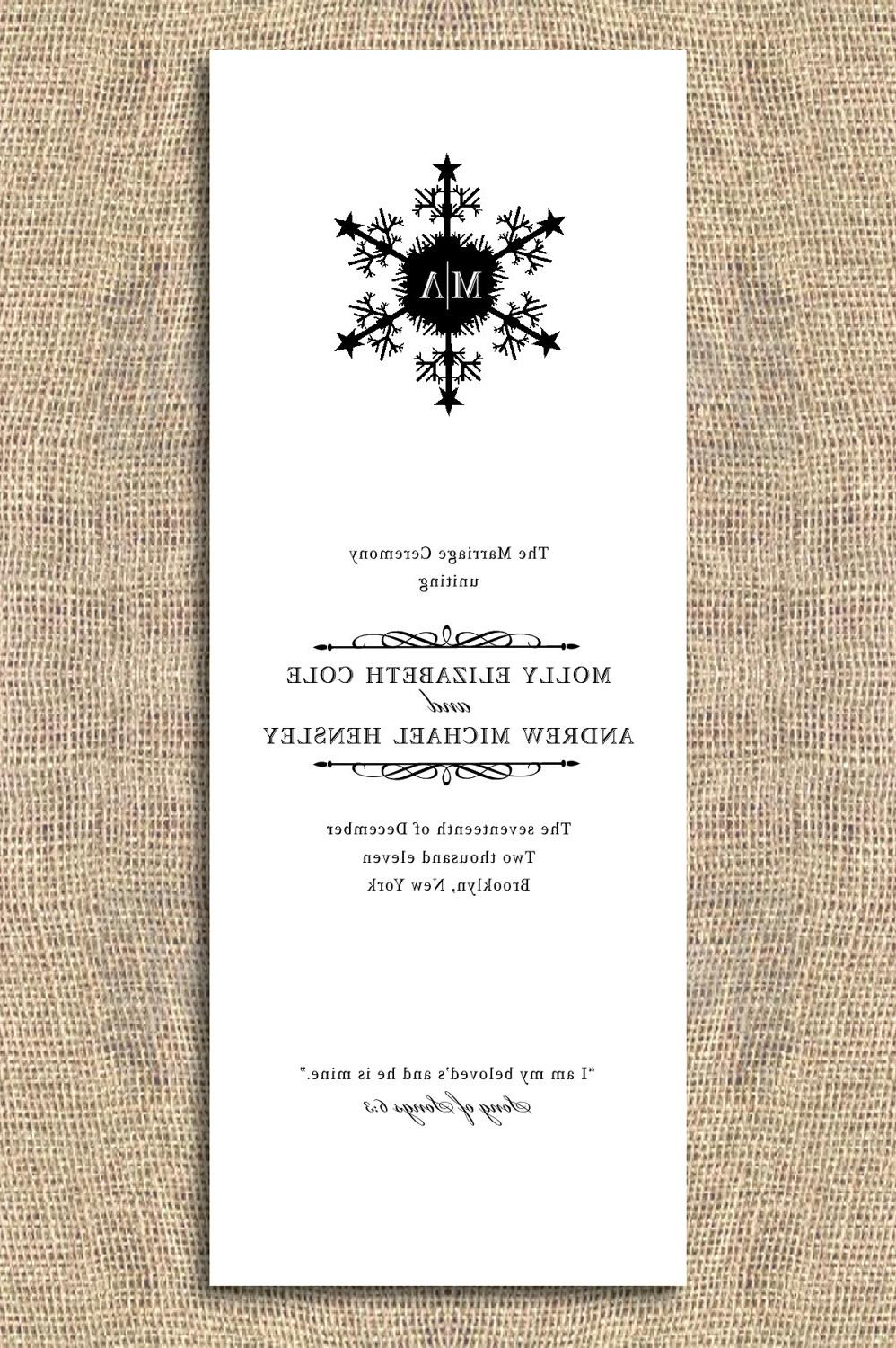 DIY Printable Wedding Program