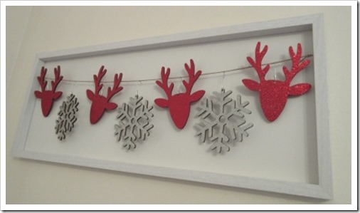 Christmas reindeer and snowfalke dimensional frame Christmas reindeer and snowfalke dimensional frame