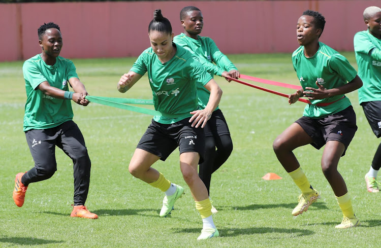 Banyana Banyana players during the training session at University of Johannesburg on 05 April 2023.