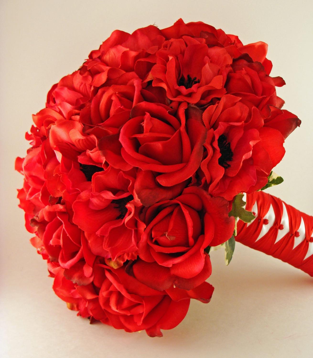 Made Bridal Bouquet - Red