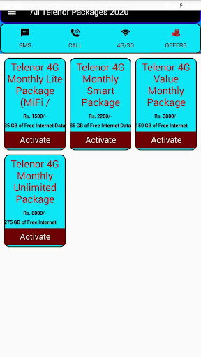 All Telenor Packages 2020