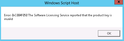 Correction de l'erreur 0xC004F050 Le service de licence logicielle a signalé que la clé de produit n'est pas valide