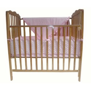  American Baby Company Heavenly Soft Minky Dot 3-Piece Porta-Crib Set