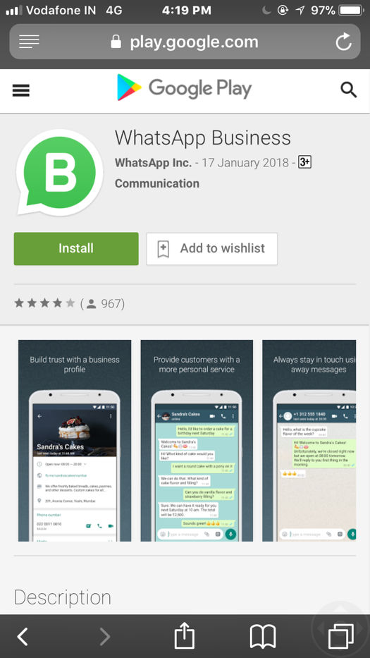 whatsapp Business blue for business owners 