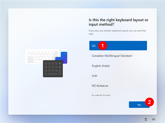 Choisissez la disposition du clavier que vous souhaitez utiliser