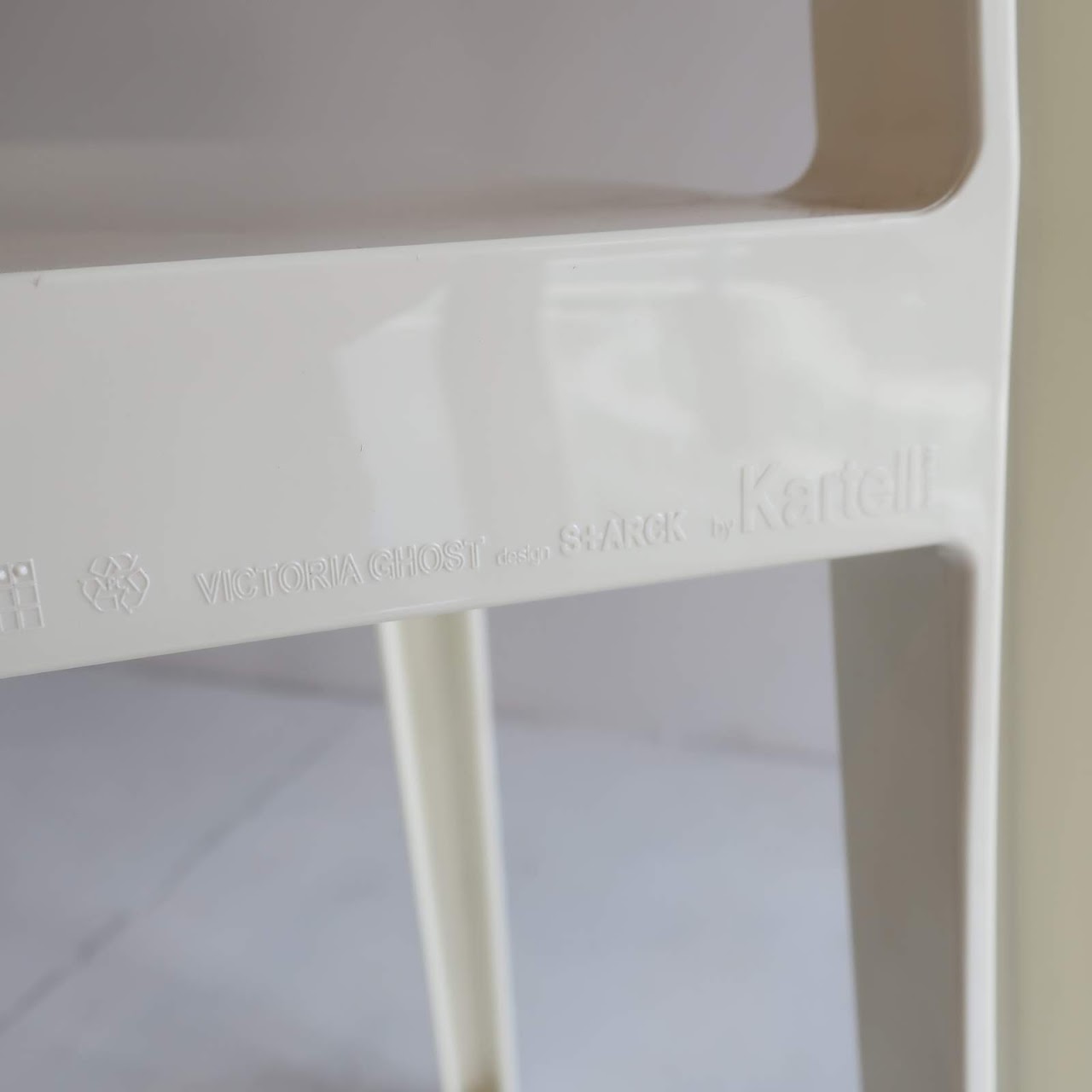 Kartell White Victoria Ghost Side Chair