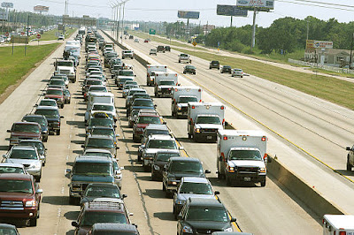 Residents evacuating to escape the path of Hurricane Rita in September 2005. FEMA photo by Ed Edahl.  Retrieved from https://commons.wikimedia.org/wiki/File:Rita_evacuees_from_Houston_Texas_September_21_2005.jpg