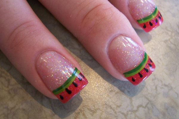 9. Watermelon Nail Designs for Summer - wide 2