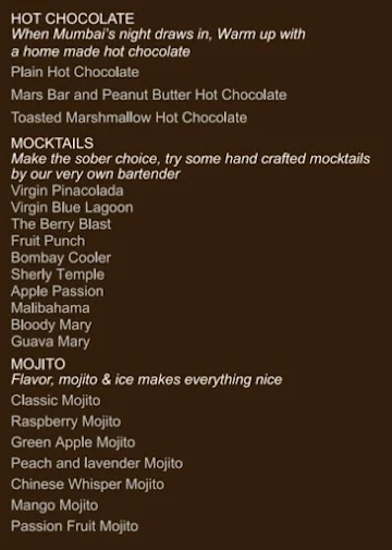 Mackferns Cafe menu 