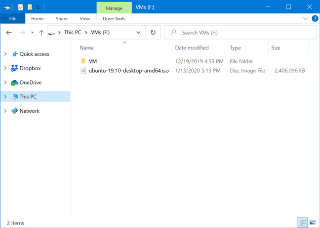 การนำทางไปยังไฟล์ ISO ใน File Explorer