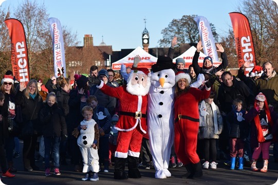 The start of the family snowman stroll