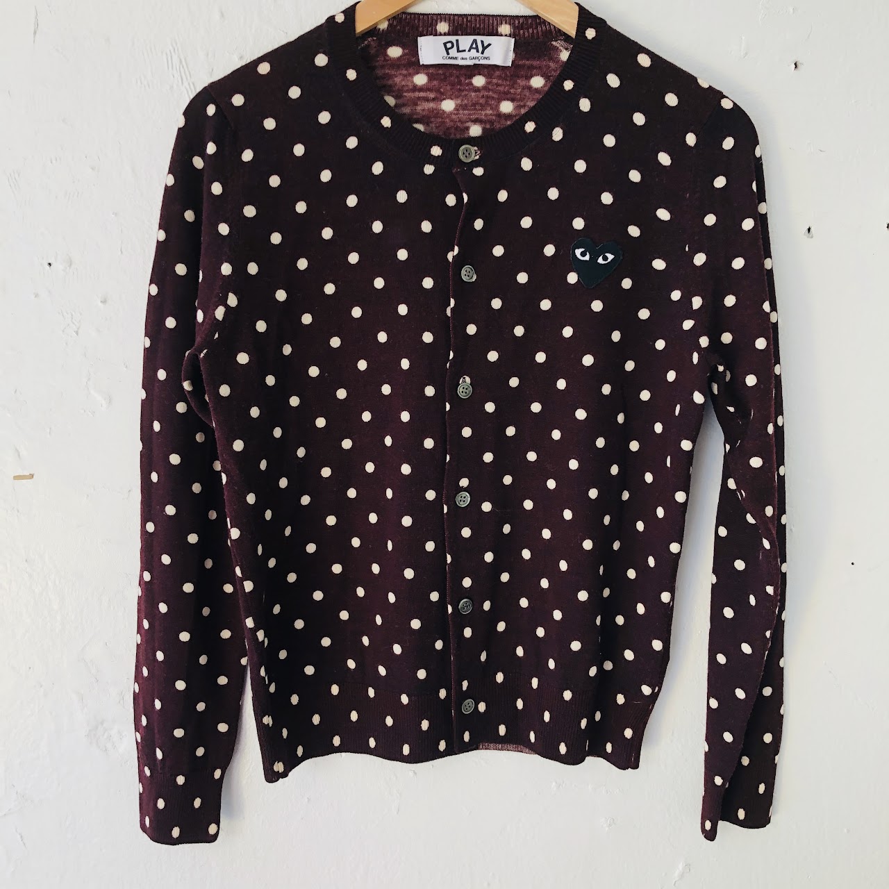 Comme des Garçons Play Polka Dot Cardigan