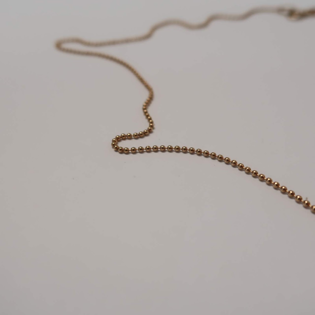 14K Gold 'H' Pendant Necklace