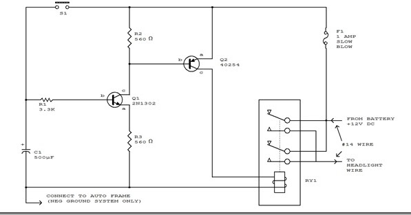 Circuit Diagram Automatic Headlight Schematic Board