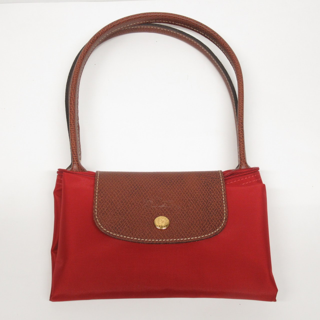 Longchamp Red Le Pliage Small Tote Bag