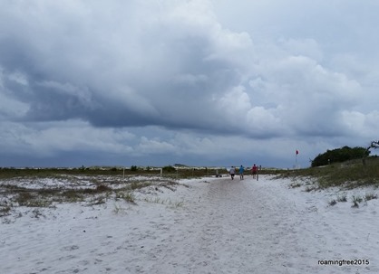 Stormy skies at the beach