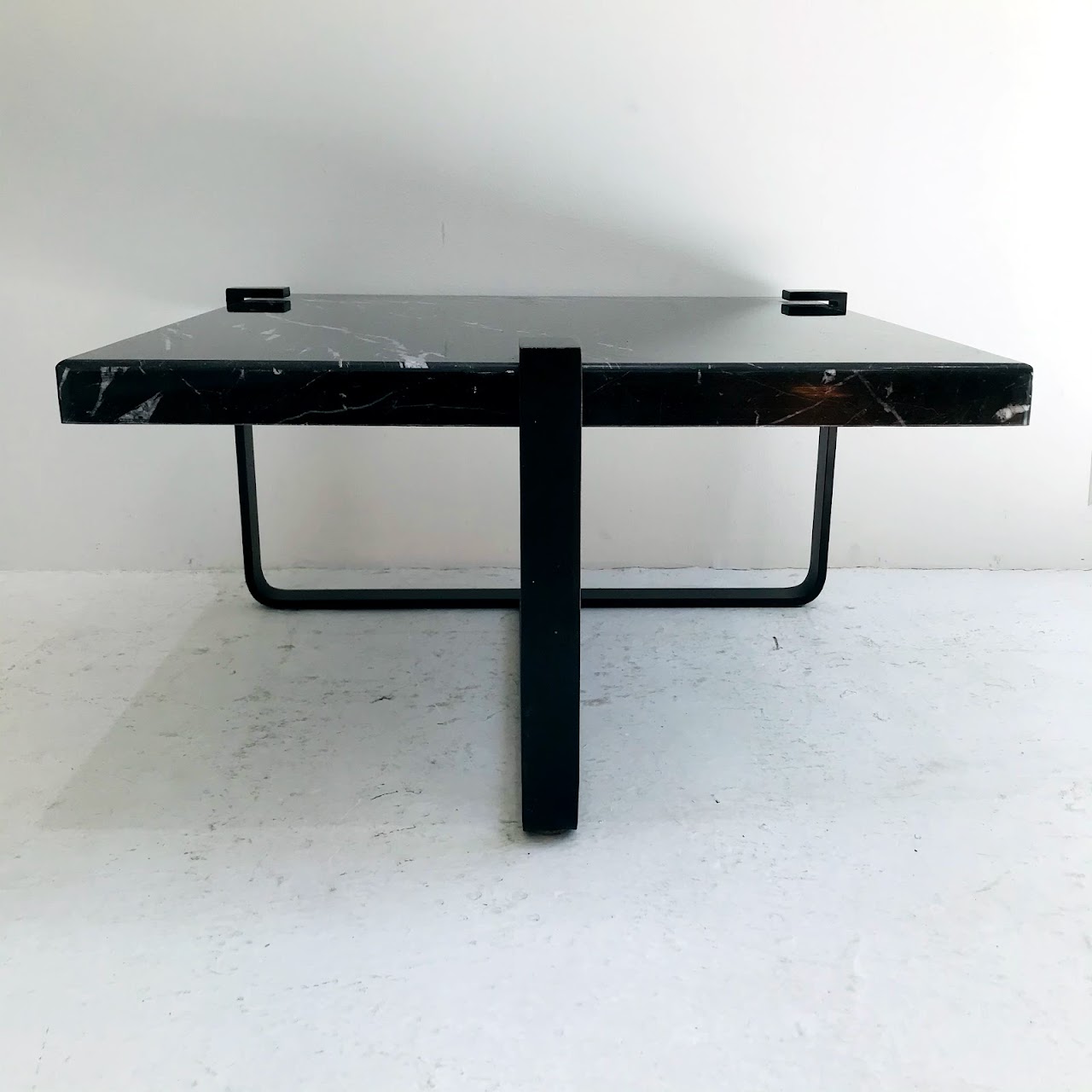 Black Marble Top Side Table #2