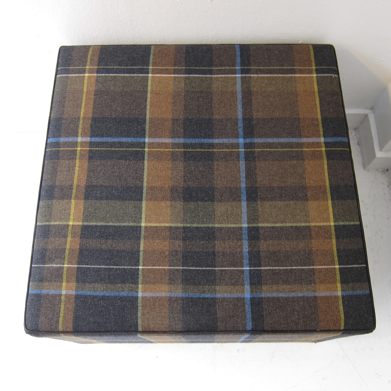 Wool Tartan Ottoman #1