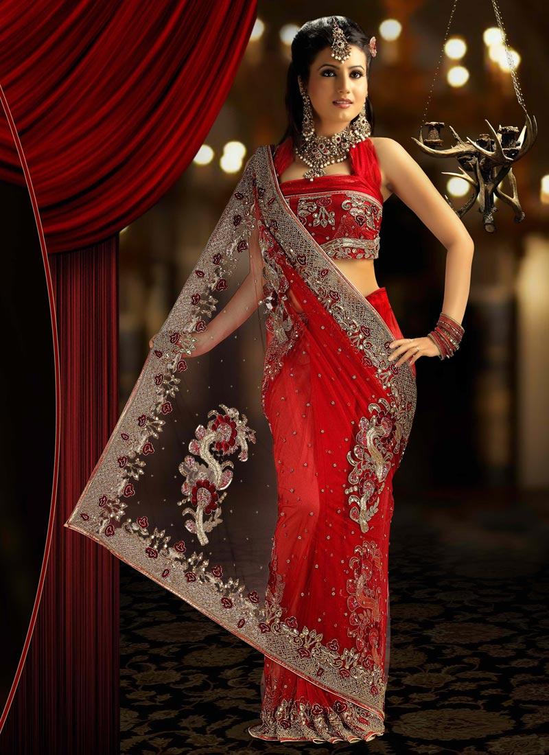 Pakistani Red Bridal Saree