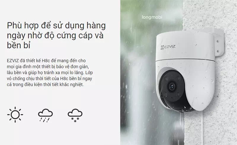 camera wifi ngoài trời ezviz h8c