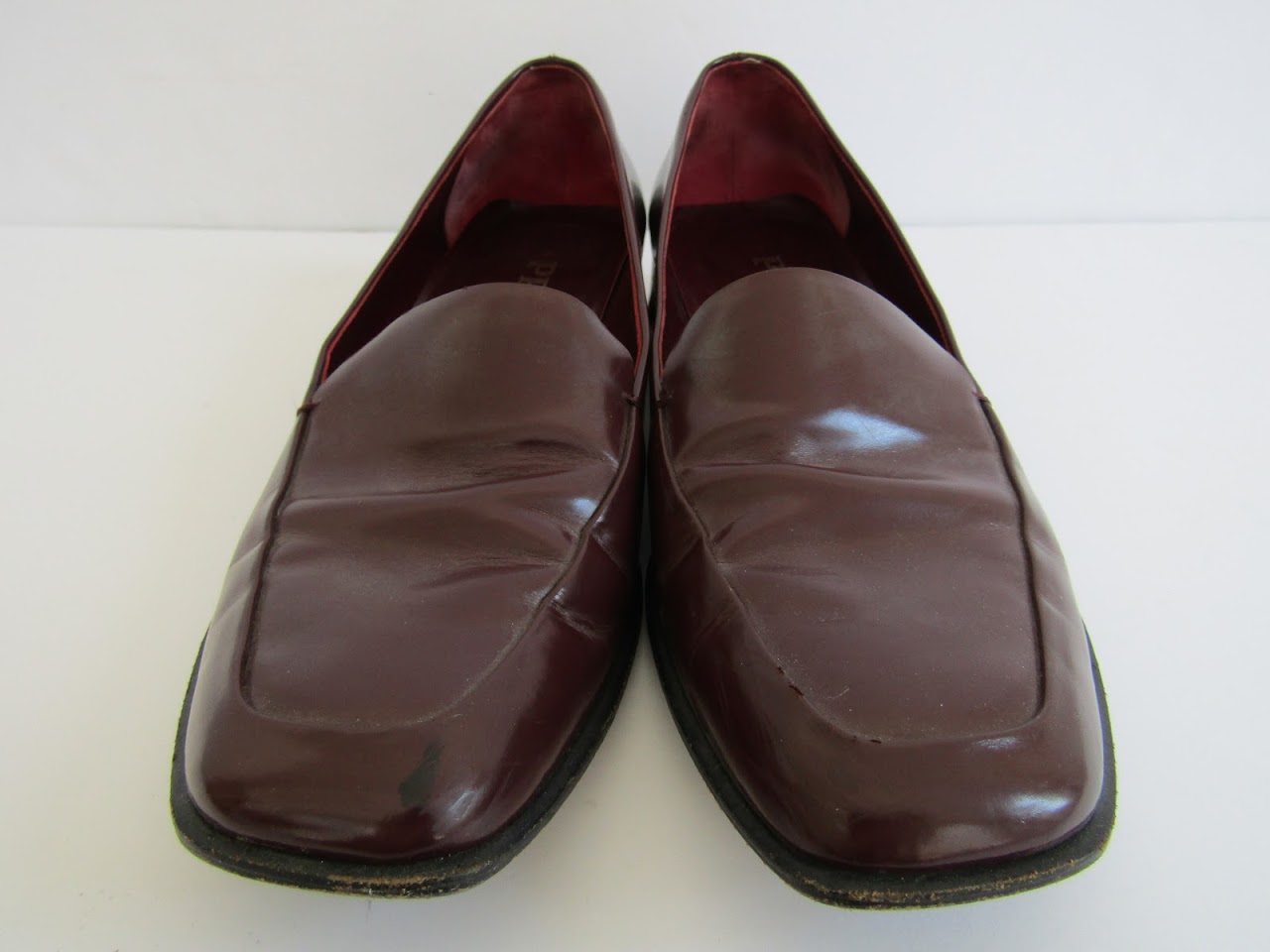 Prada Burgundy Business Shoes