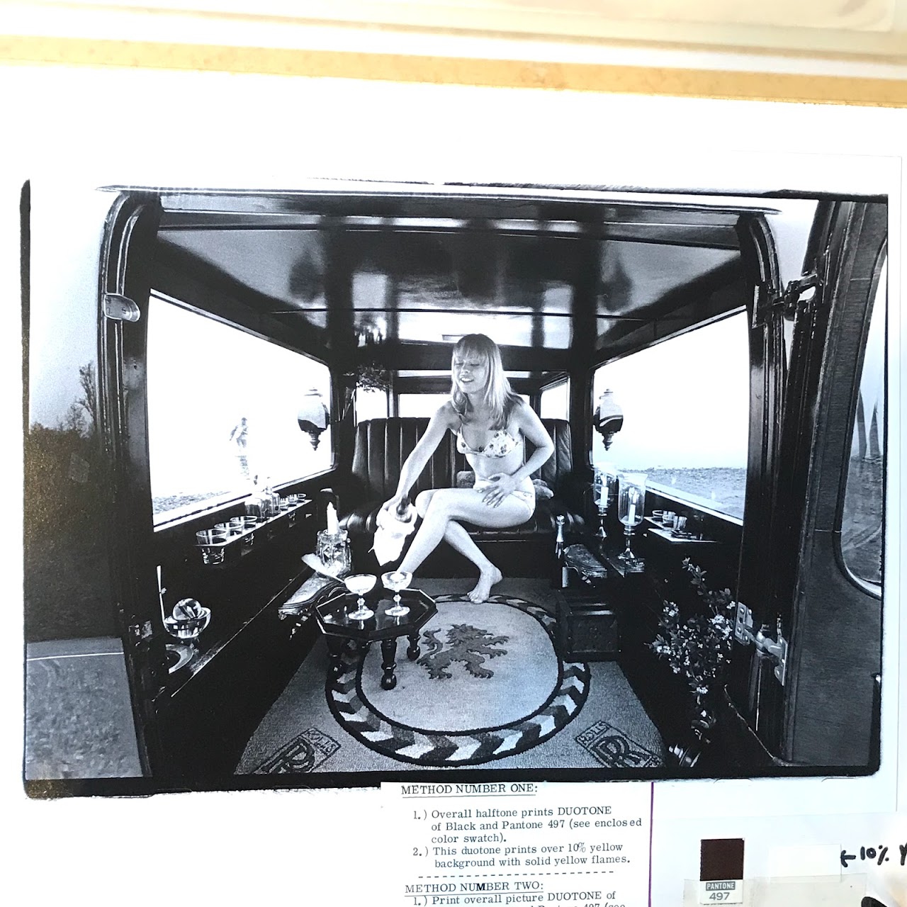 Doug Mesney Signed 'Rolls Royce Hearse' Photograph