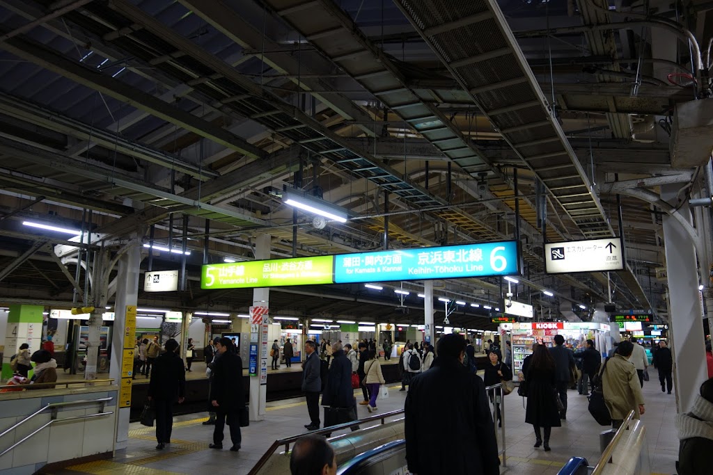 東京駅 5 6番線ホームの柱 墳丘からの眺め