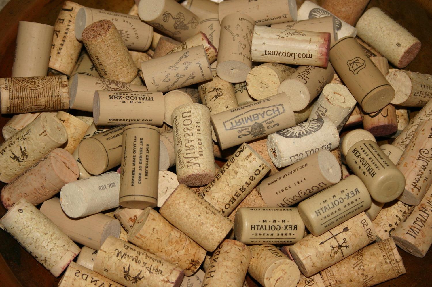 Wine corks used in weddings