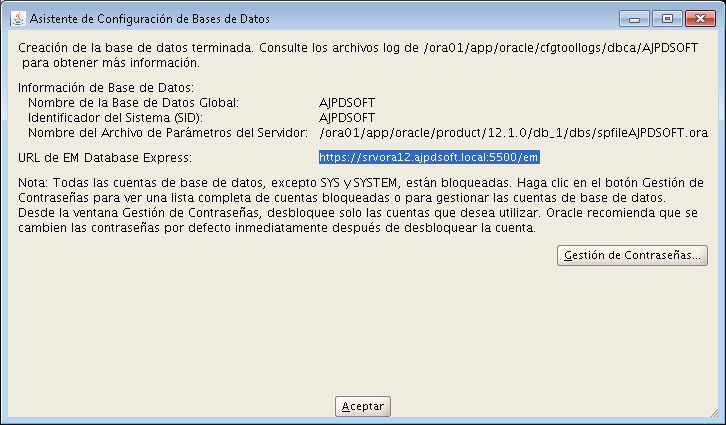 Instalar Oracle 12c en Linux CentOS 7