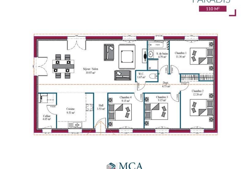  Vente Terrain + Maison - Terrain : 700m² - Maison : 110m² à Arbanats (33640) 